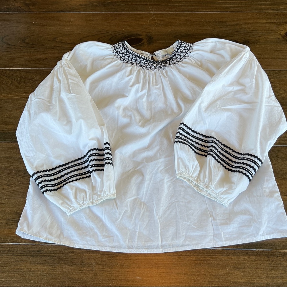 Joie Embroidered Peasant Blouse